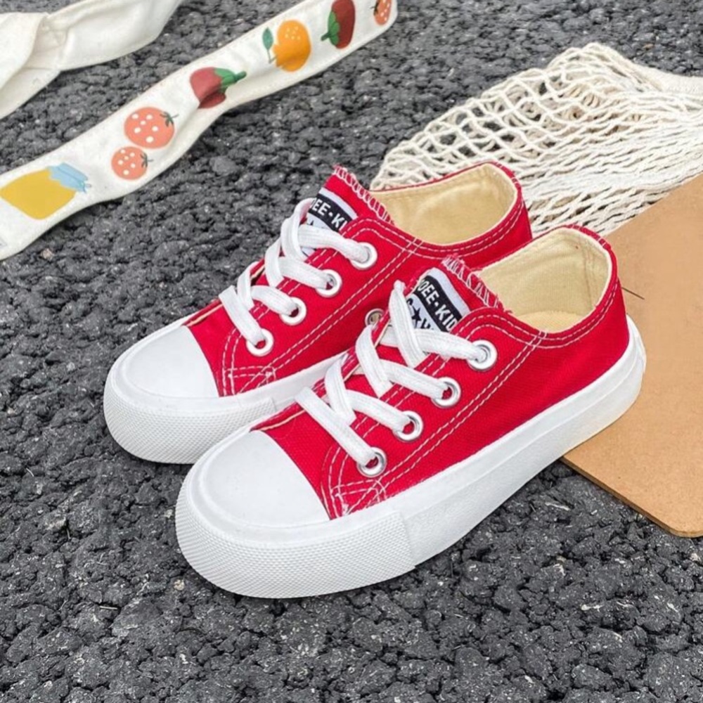 Red & Black Canvas Sneakers